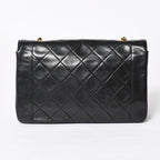 Chanel Diana 25 S Flap S Chain Shoulder Bag CC Logo Lambskin Black Gold 4 — view 2