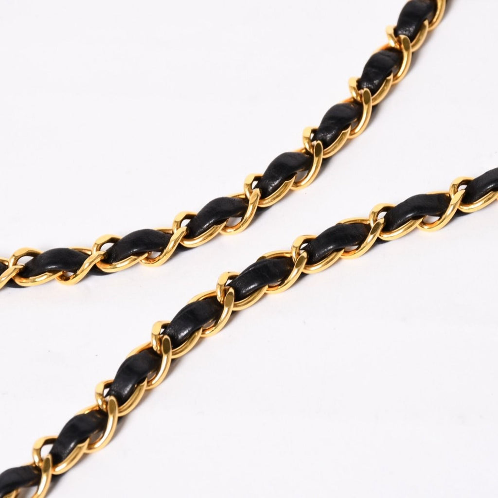Chanel Diana 25 S Flap S Chain Shoulder Bag CC Logo Lambskin Black Gold 4 — view 8