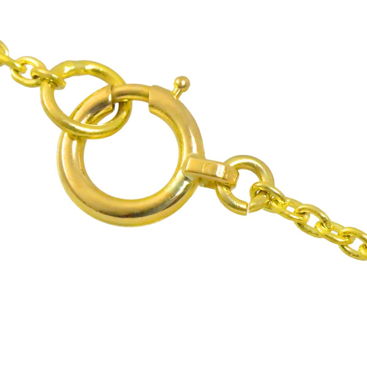 Dior Logo Diamond Necklace 40 cm 18k YG Yellow Gold — view 5