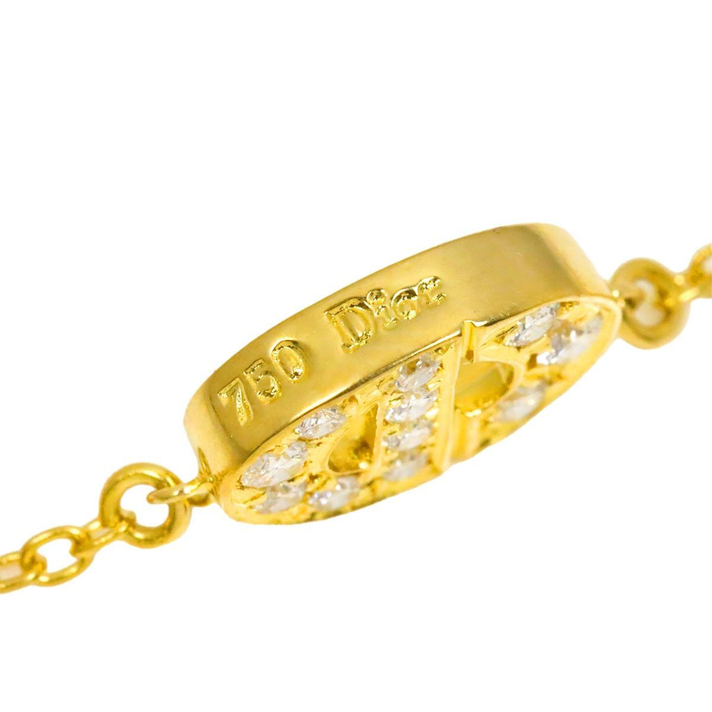 Dior Diamond Necklace 41 cm 18k YG Yellow Gold — view 4