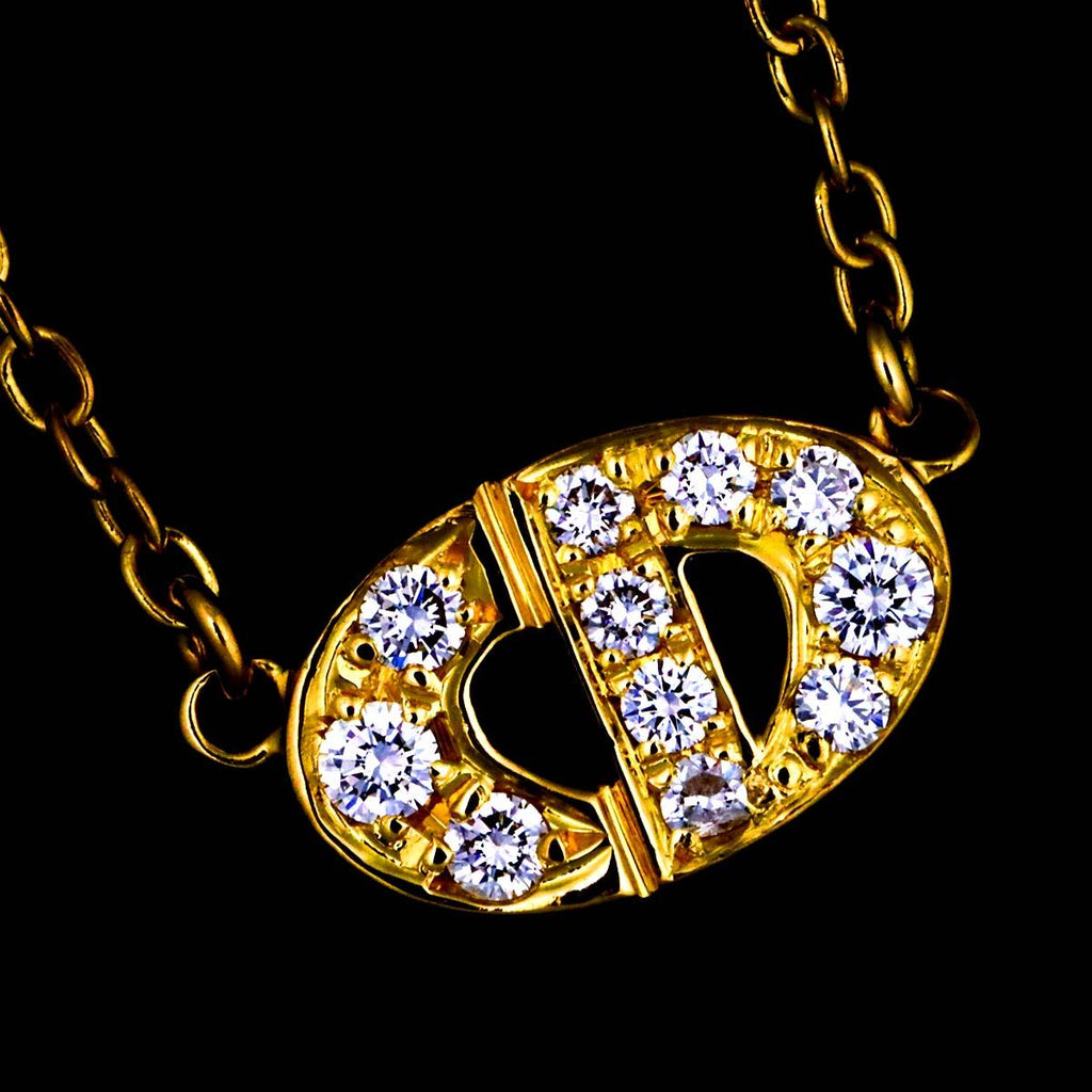 Dior Diamond Necklace 41 cm 18k YG Yellow Gold — view 7