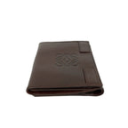 Loewe Anagram Log Leather Bifold Wallet Card Case Coin Purse Brown — view 4