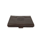Loewe Anagram Log Leather Bifold Wallet Card Case Coin Purse Brown — view 3