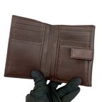 Loewe Anagram Log Leather Bifold Wallet Card Case Coin Purse Brown — view 7