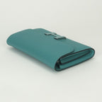 Hermes Constance Wallet Blue Paon Green Silver — view 4