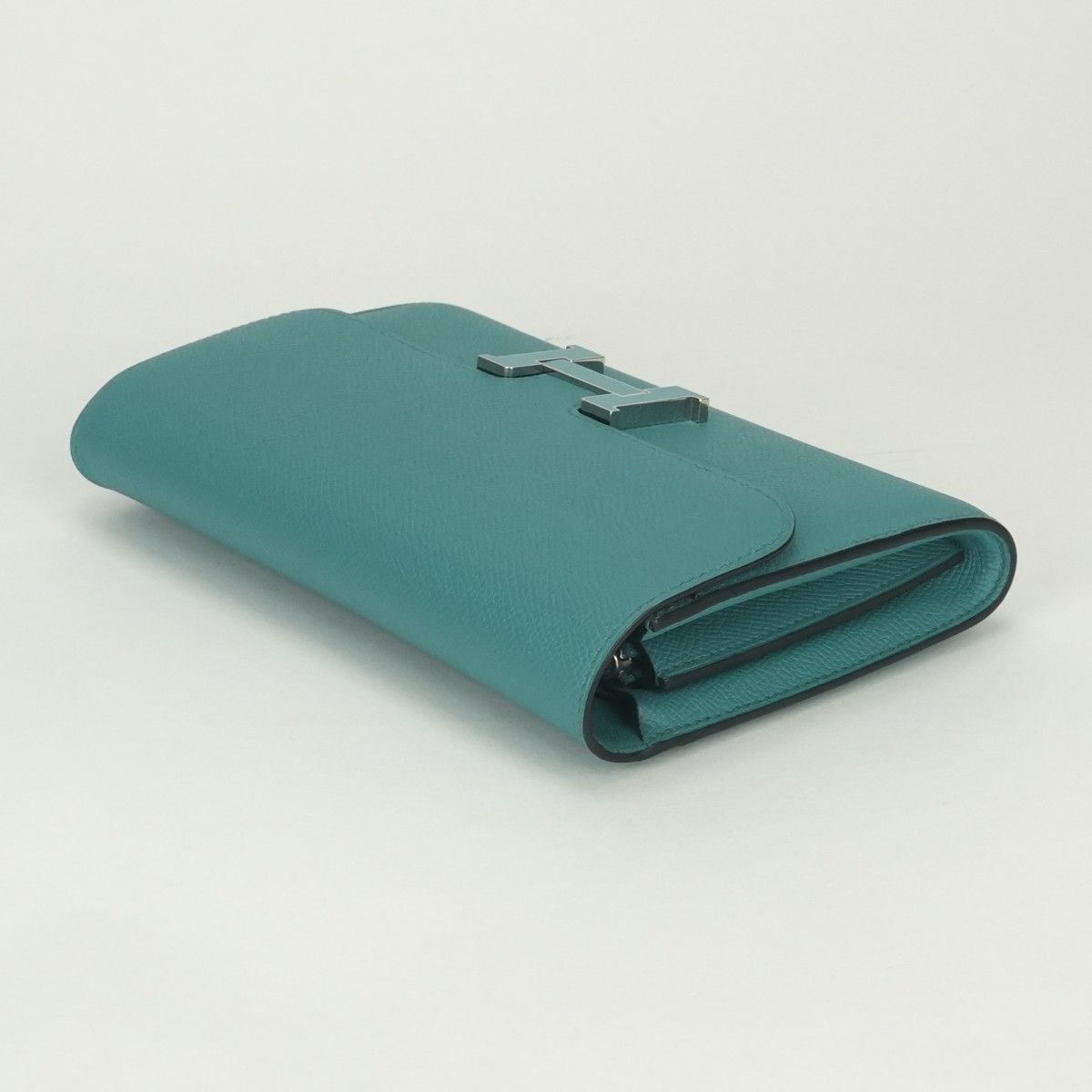 Hermes Constance Wallet Blue Paon Green Silver — view 4