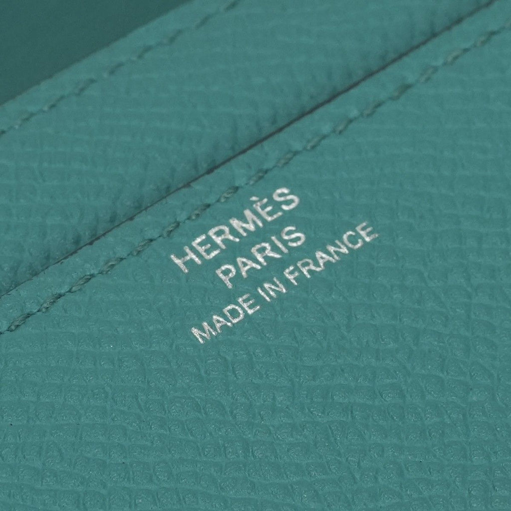 Hermes Constance Wallet Blue Paon Green Silver — view 6