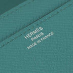 Hermes Constance Wallet Blue Paon Green Silver — view 6