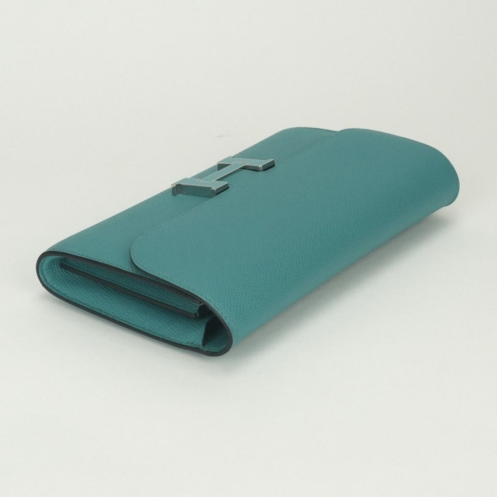 Hermes Constance Wallet Blue Paon Green Silver — view 3