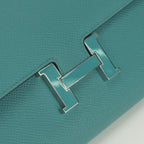 Hermes Constance Wallet Blue Paon Green Silver — view 5