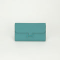 Hermes Constance Wallet Blue Paon Green Silver