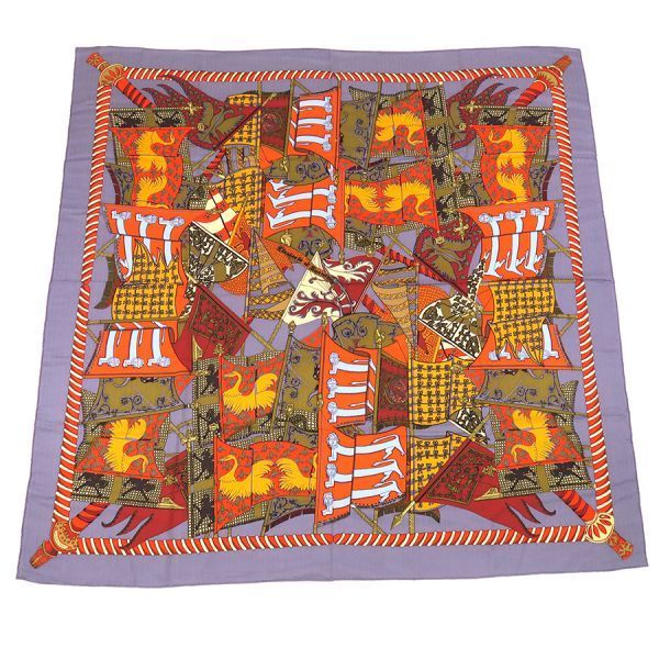 Hermes Carre Geant Cashmere Silk Scarf