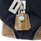 Prada Tote Nylon Black Handbag Going Out Fabric Simple — view 9