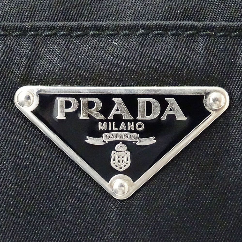 Prada Tote Nylon Black Handbag Going Out Fabric Simple — view 7