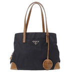 Prada Tote Nylon Black Handbag Going Out Fabric Simple