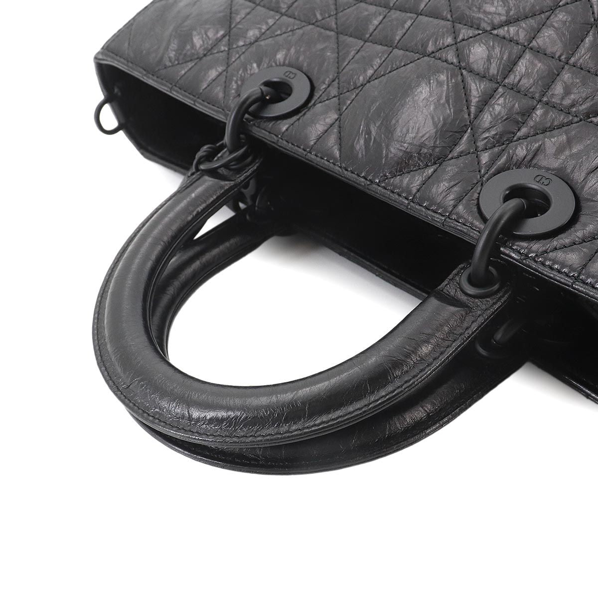Dior Lady D-saia 2-Way Bag Leather Black — view 5