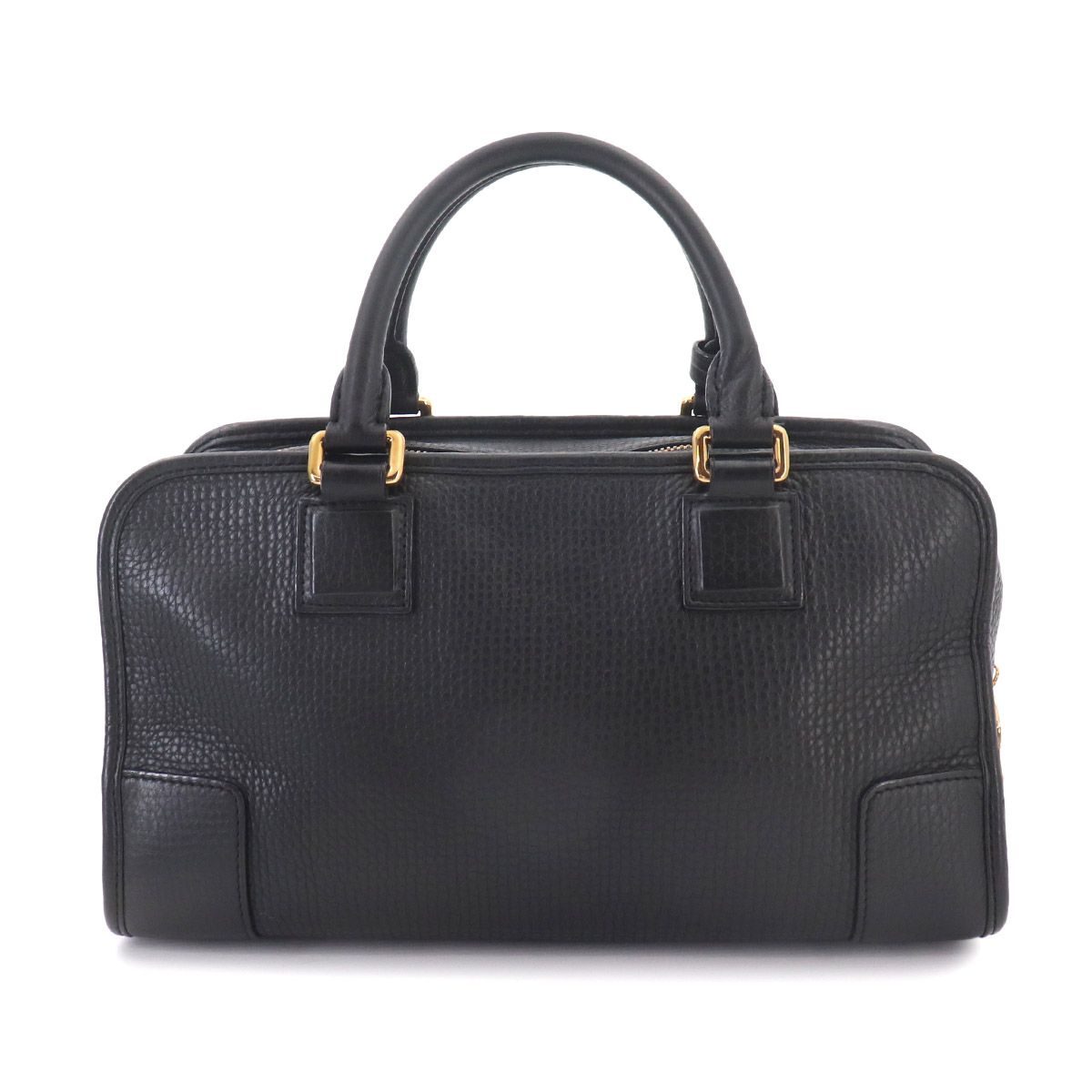 Loewe Amazona 28 Hand Bag Leather Black Gold — view 3
