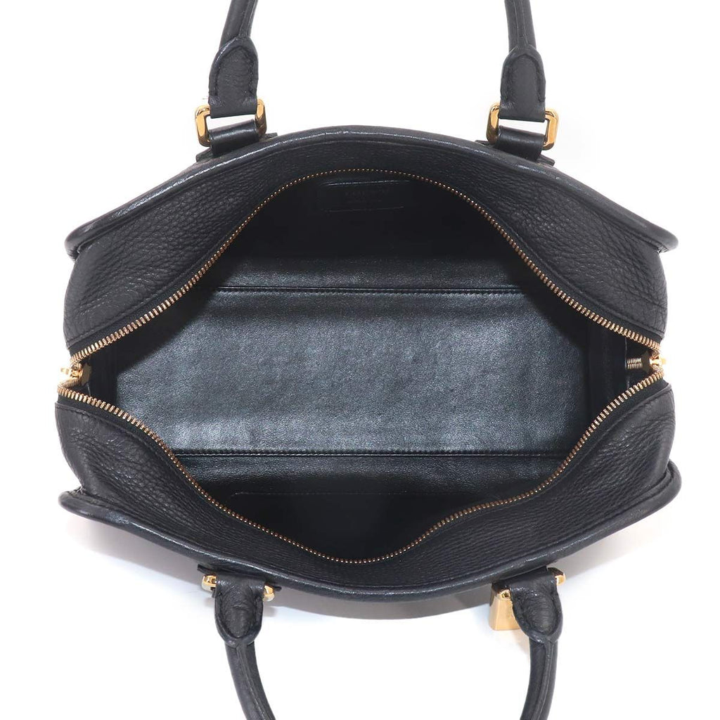 Loewe Amazona 28 Hand Bag Leather Black Gold — view 7