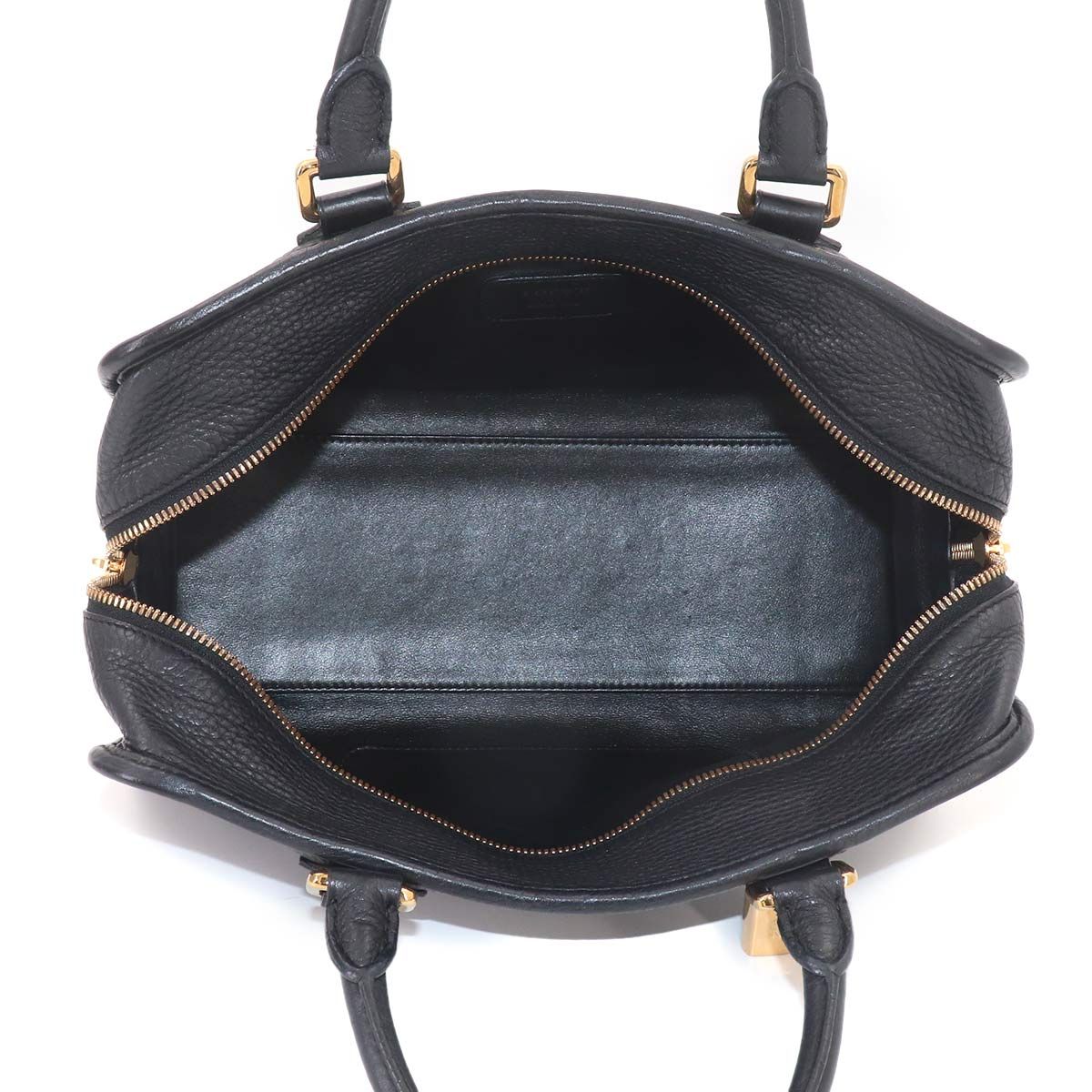 Loewe Amazona 28 Hand Bag Leather Black Gold — view 7