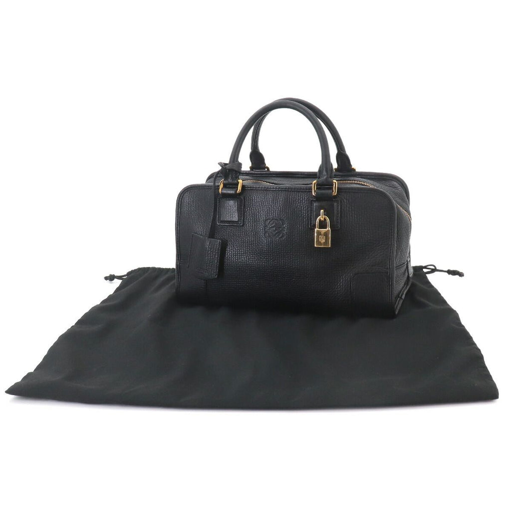 Loewe Amazona 28 Hand Bag Leather Black Gold — view 2