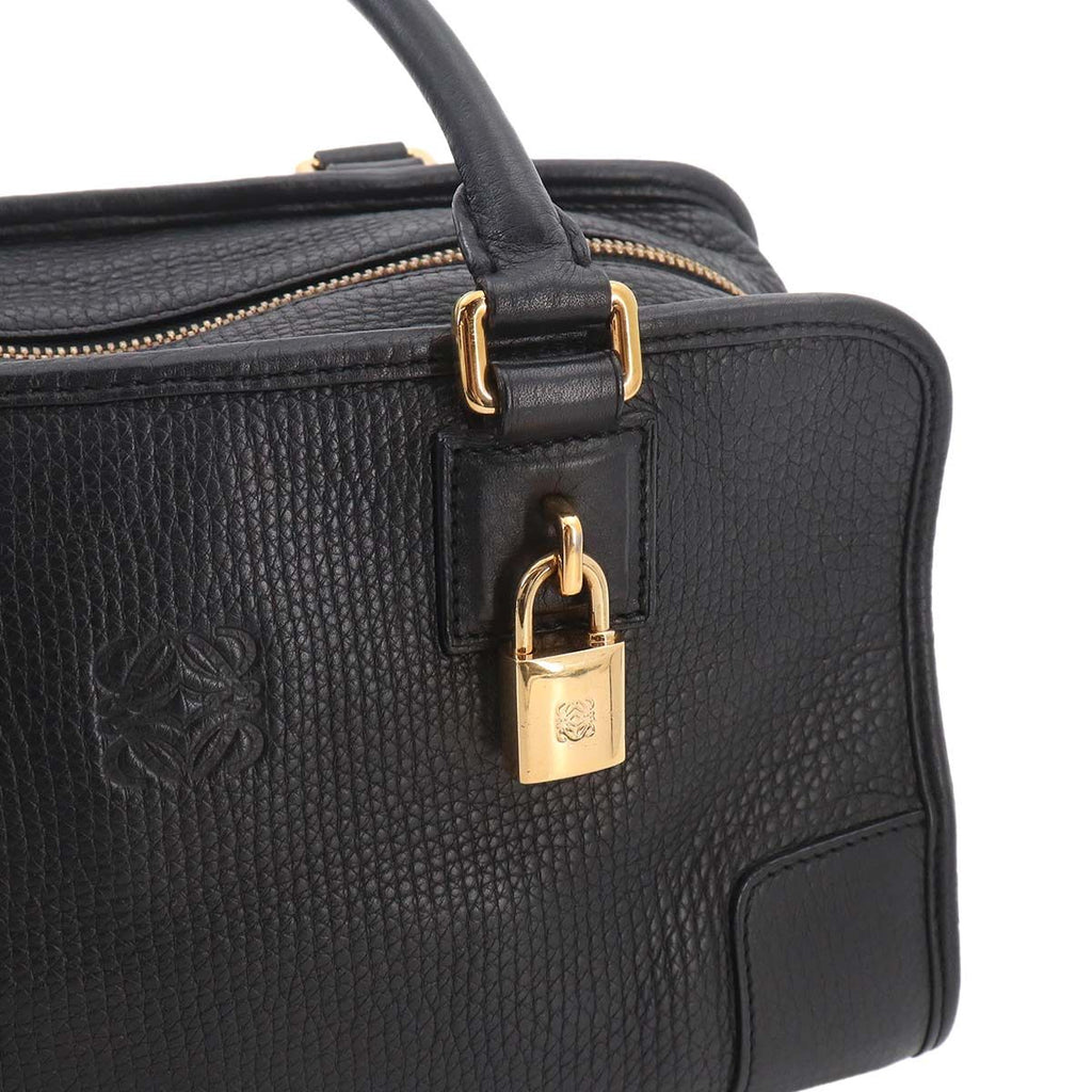 Loewe Amazona 28 Hand Bag Leather Black Gold — view 9