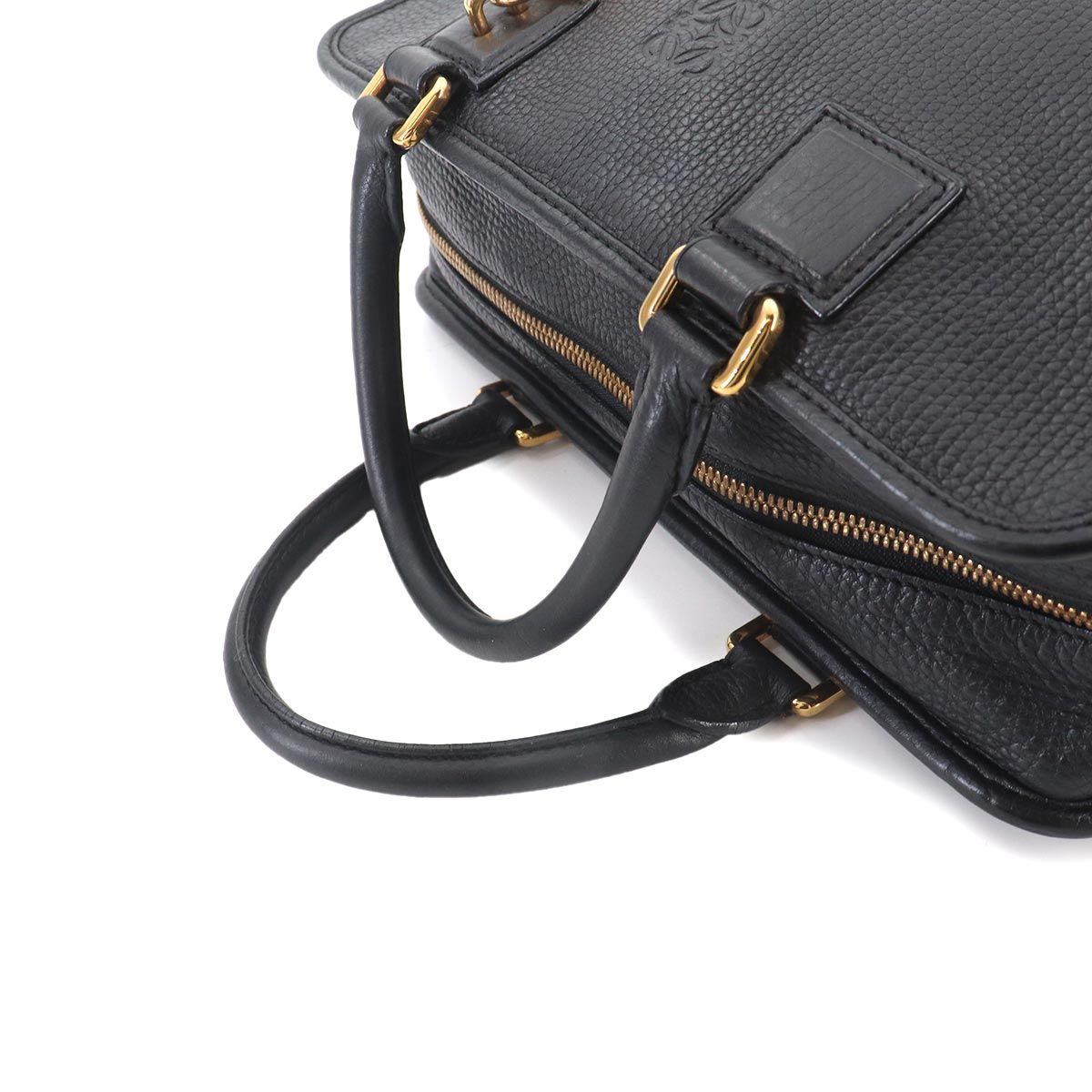Loewe Amazona 28 Hand Bag Leather Black Gold — view 6