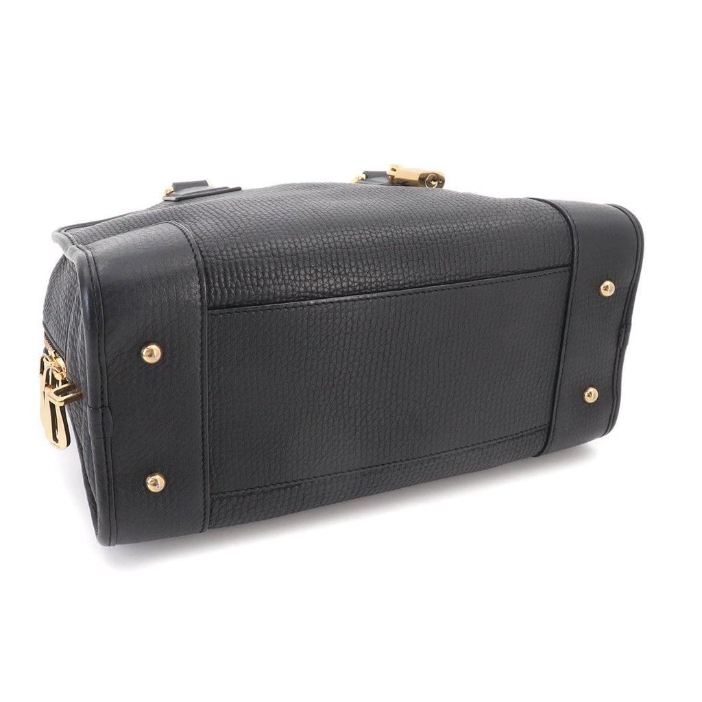 Loewe Amazona 28 Hand Bag Leather Black Gold — view 5