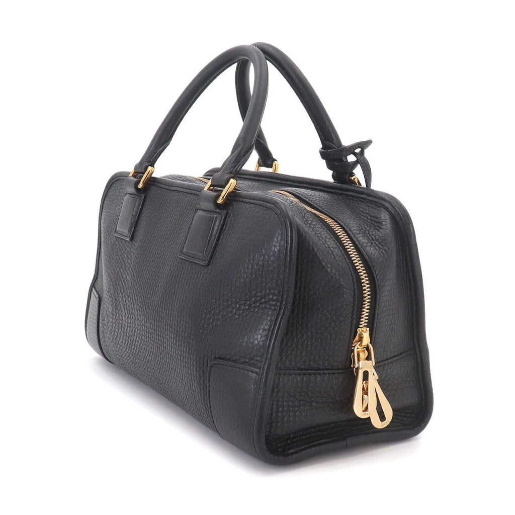 Loewe Amazona 28 Hand Bag Leather Black Gold — view 4