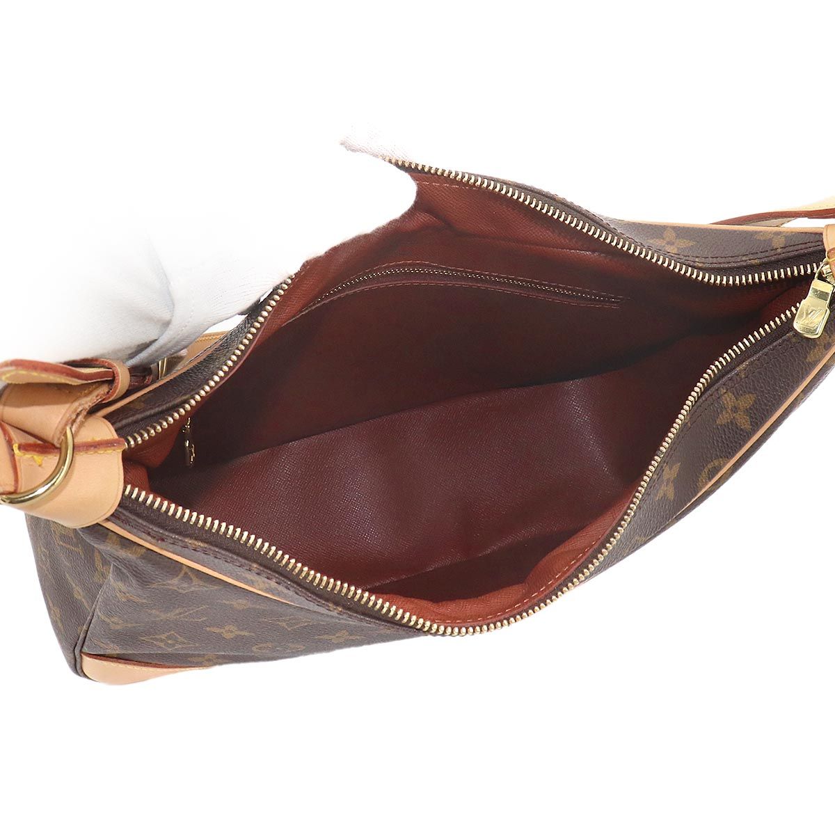 Louis Vuitton Monogram Shoulder Bag Brown Gold Boulogne — view 6