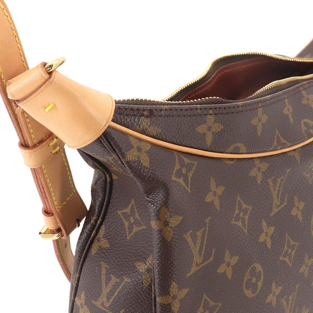Louis Vuitton Monogram Shoulder Bag Brown Gold Boulogne — view 9