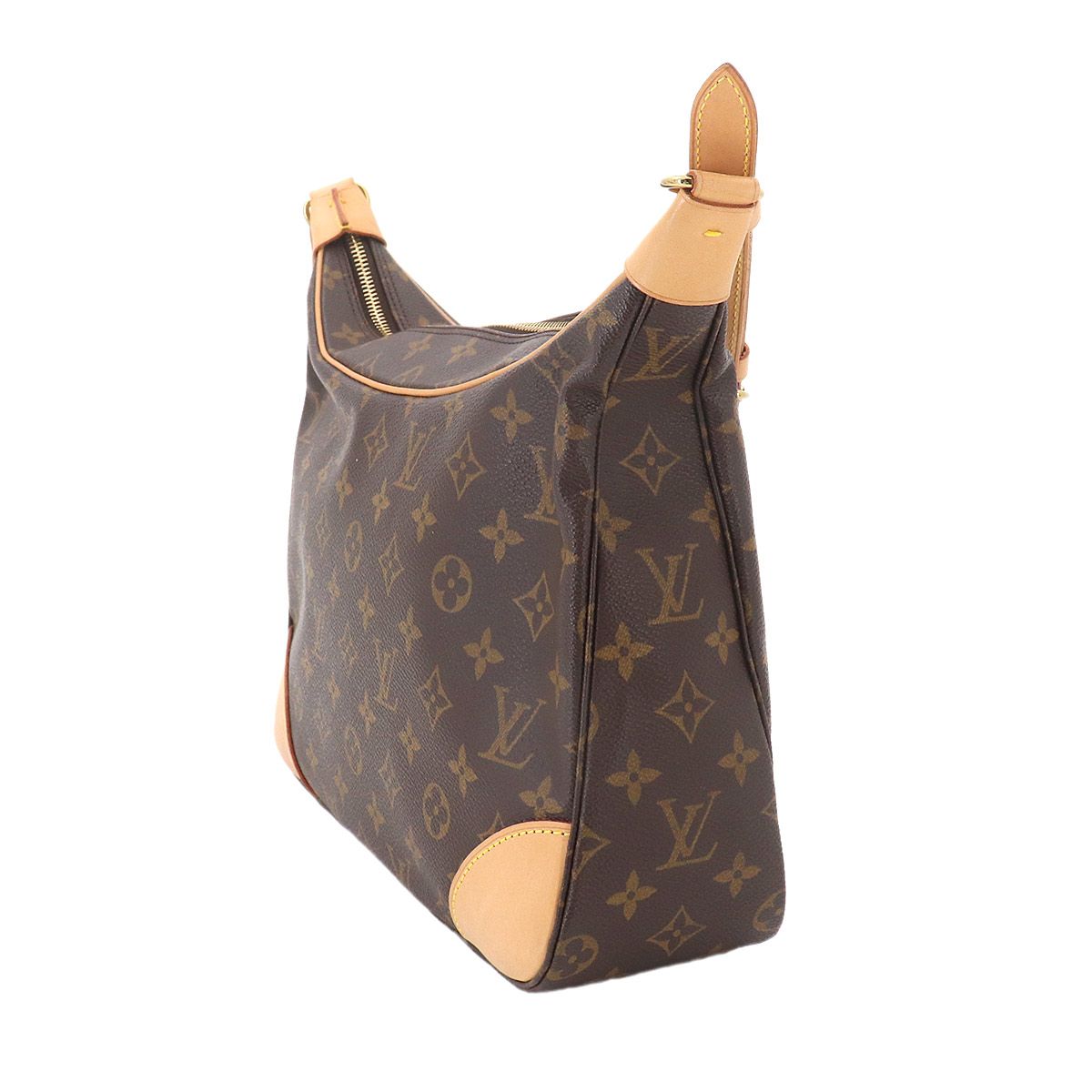 Louis Vuitton Monogram Shoulder Bag Brown Gold Boulogne — view 3