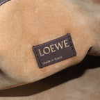 Loewe Flamenco Purse Tote 2-Way Shoulder Bag Leather Black Dark Brownie — view 9