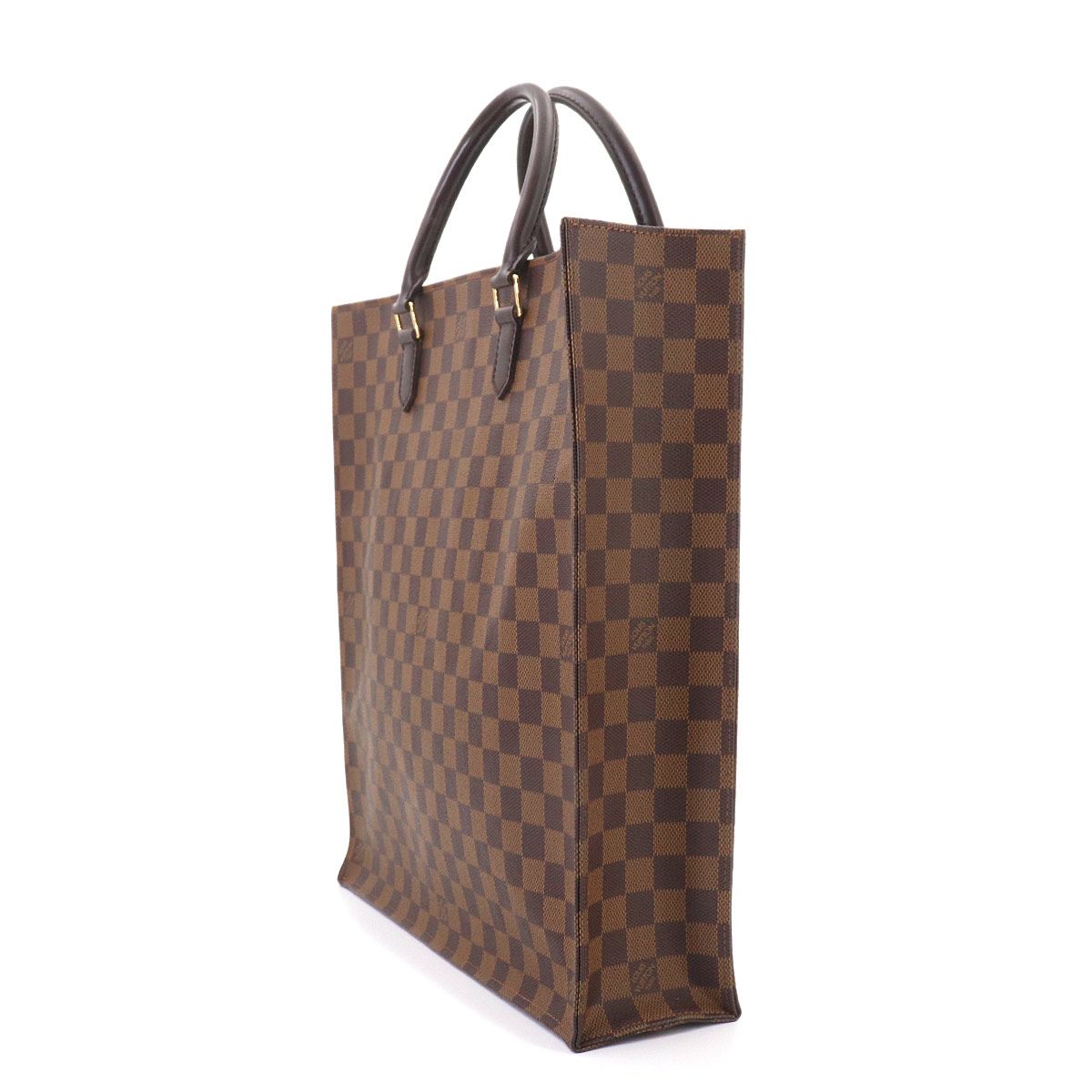 Louis Vuitton Damier Sac Plat Tote Ebene Brown — view 3