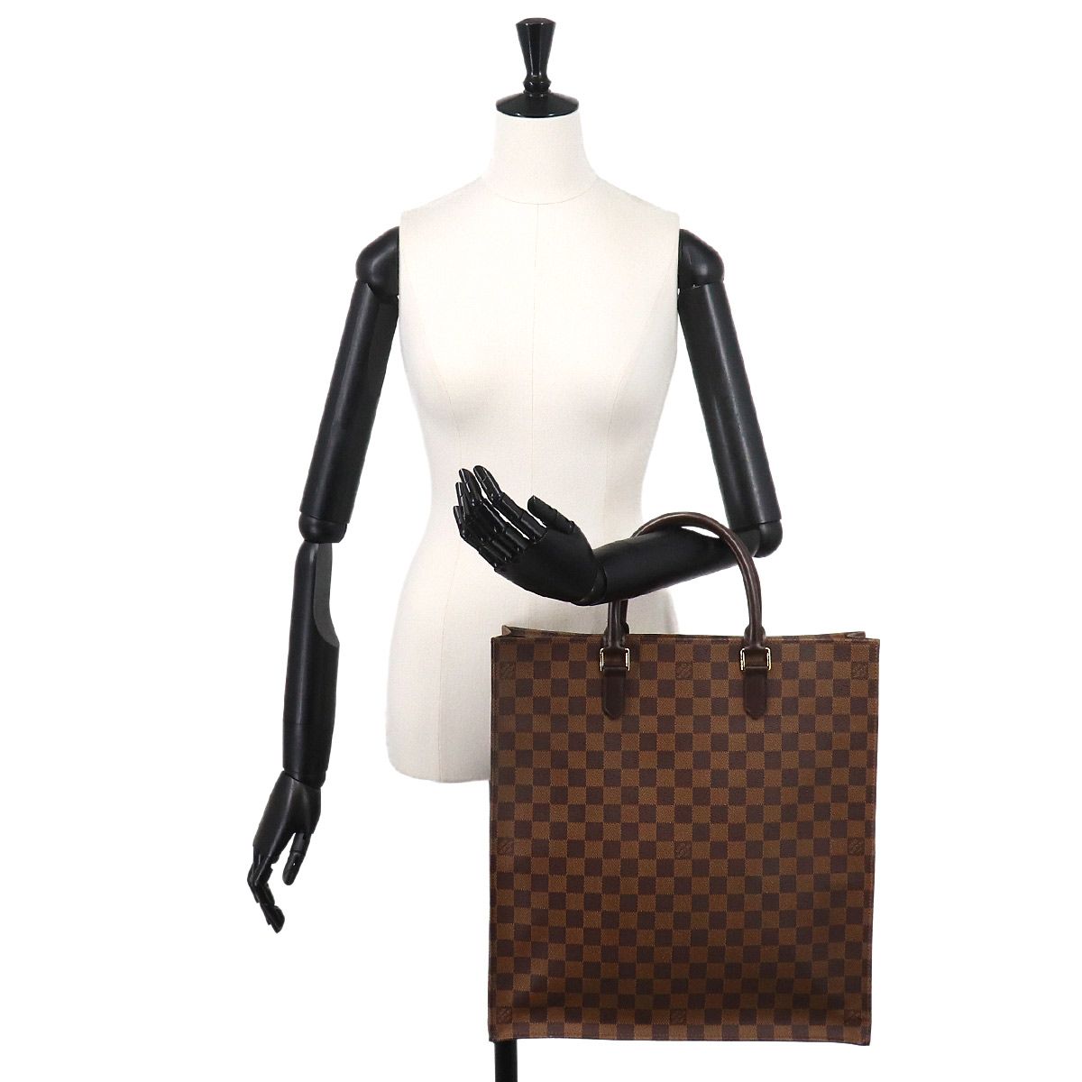 Louis Vuitton Damier Sac Plat Tote Ebene Brown — view 9