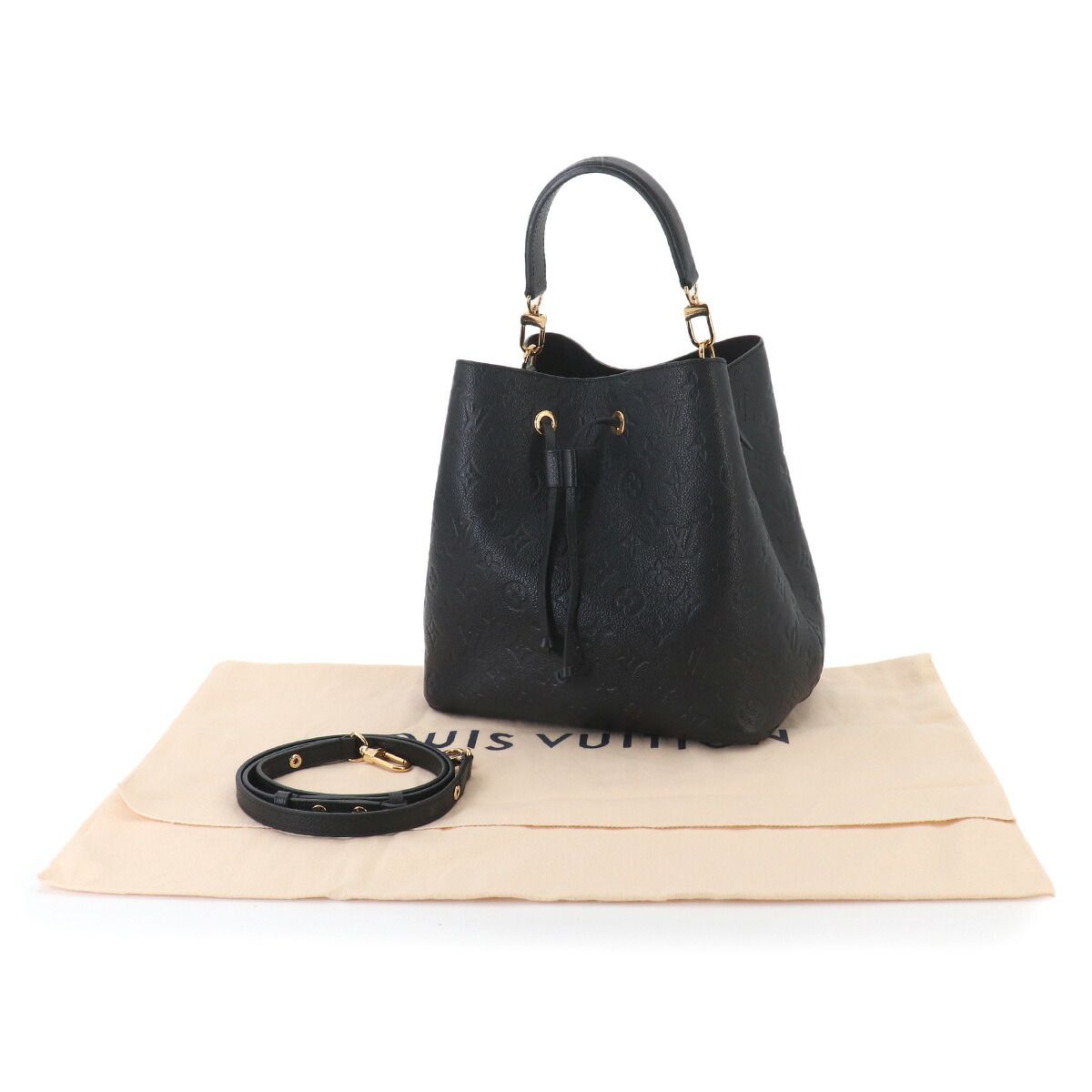 Louis Vuitton Monogram Empreinte Neo Noe MM 2-Way Bag Black — view 2