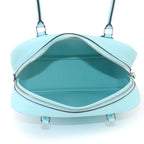 Hermes Mini Plume 20 Hand Bag Swift Blue Zephyr Silver — view 7