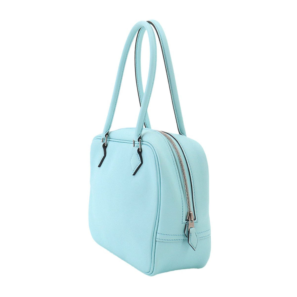 Hermes Mini Plume 20 Hand Bag Swift Blue Zephyr Silver — view 4