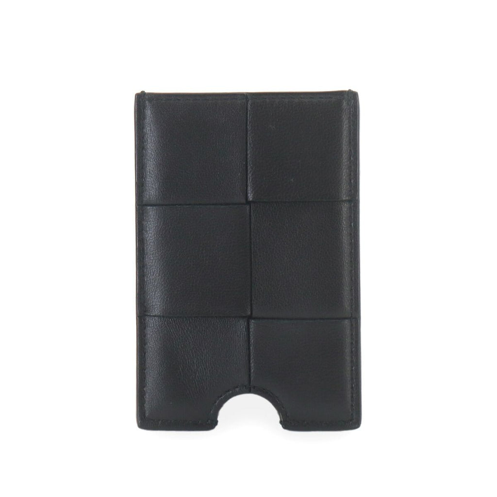 Bottega Veneta Maxi Intrecciato Card Case Leather Black — view 3