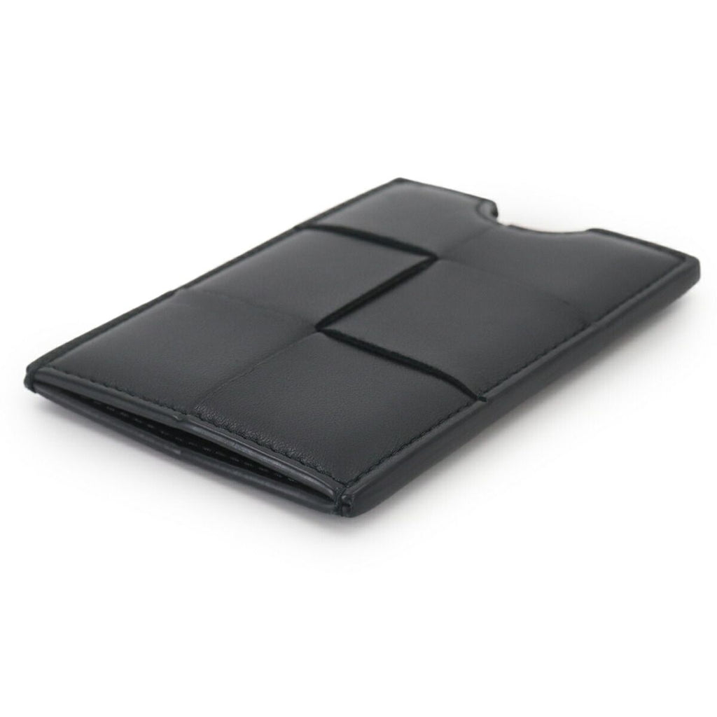 Bottega Veneta Maxi Intrecciato Card Case Leather Black — view 4