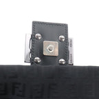 Fendi Zucchino Mamma Bucket Shoulder Bag Canvas Black Gunmetal — view 8