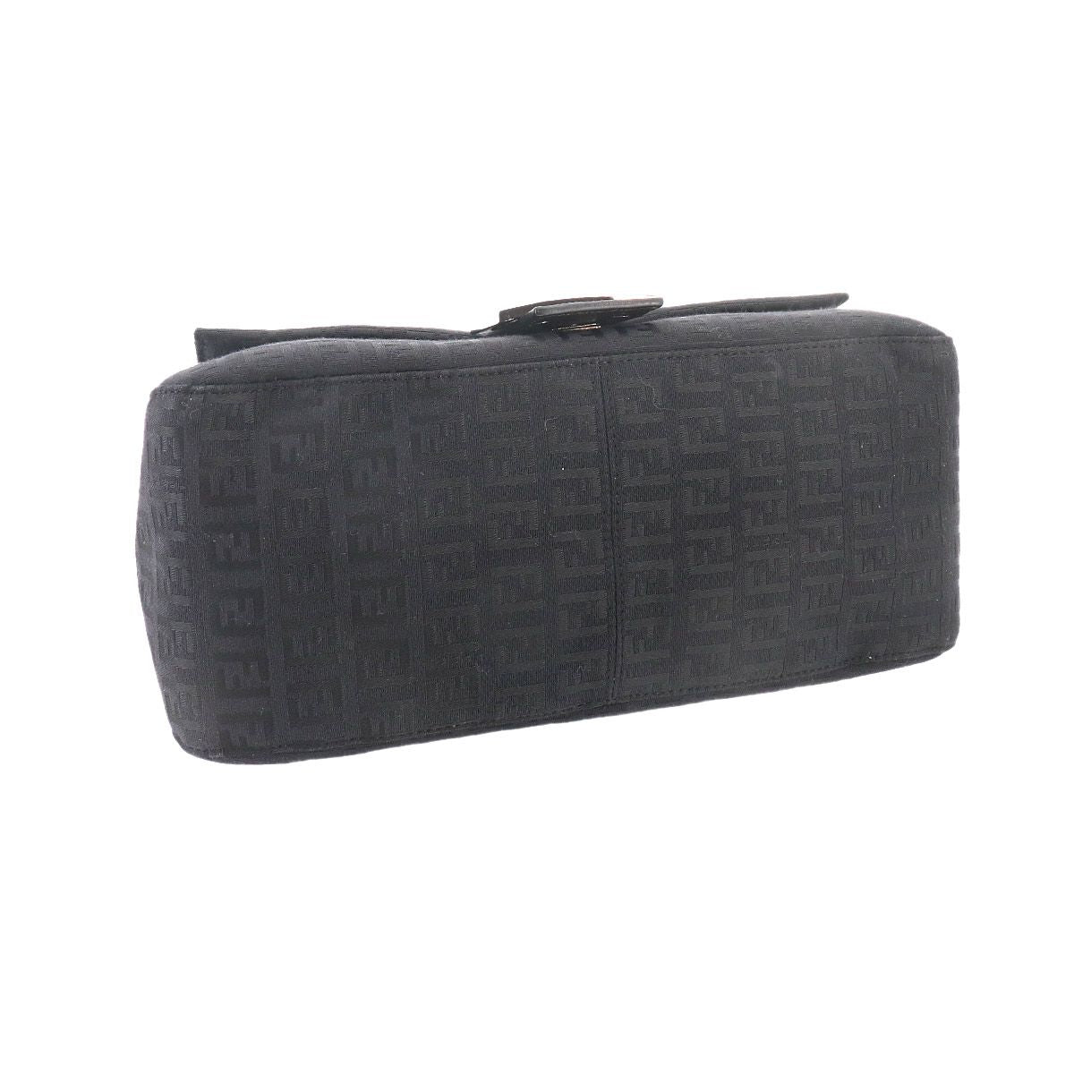 Fendi Zucchino Mamma Bucket Shoulder Bag Canvas Black Gunmetal — view 4