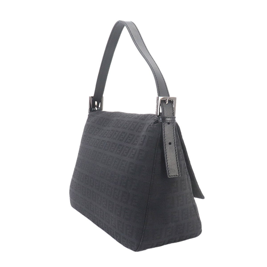 Fendi Zucchino Mamma Bucket Shoulder Bag Canvas Black Gunmetal — view 3