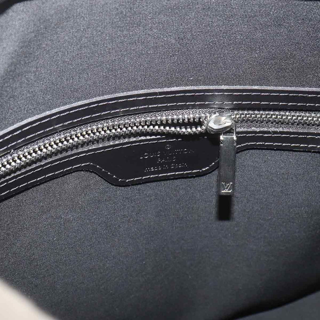 Louis Vuitton Monogram Matte Stockton Tote Leather Noir Silver — view 7