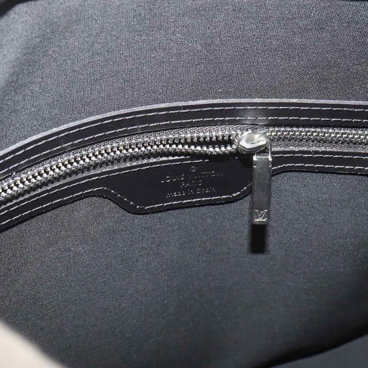 Louis Vuitton Monogram Matte Stockton Tote Leather Noir Silver — view 7