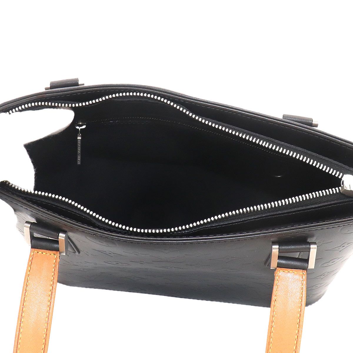 Louis Vuitton Monogram Matte Stockton Tote Leather Noir Silver — view 6