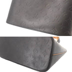 Louis Vuitton Monogram Matte Stockton Tote Leather Noir Silver — view 9