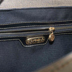 Fendi Tote Leather Brown Black Gold Vintage — view 8
