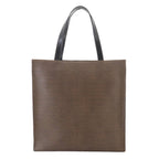 Fendi Tote Leather Brown Black Gold Vintage — view 2