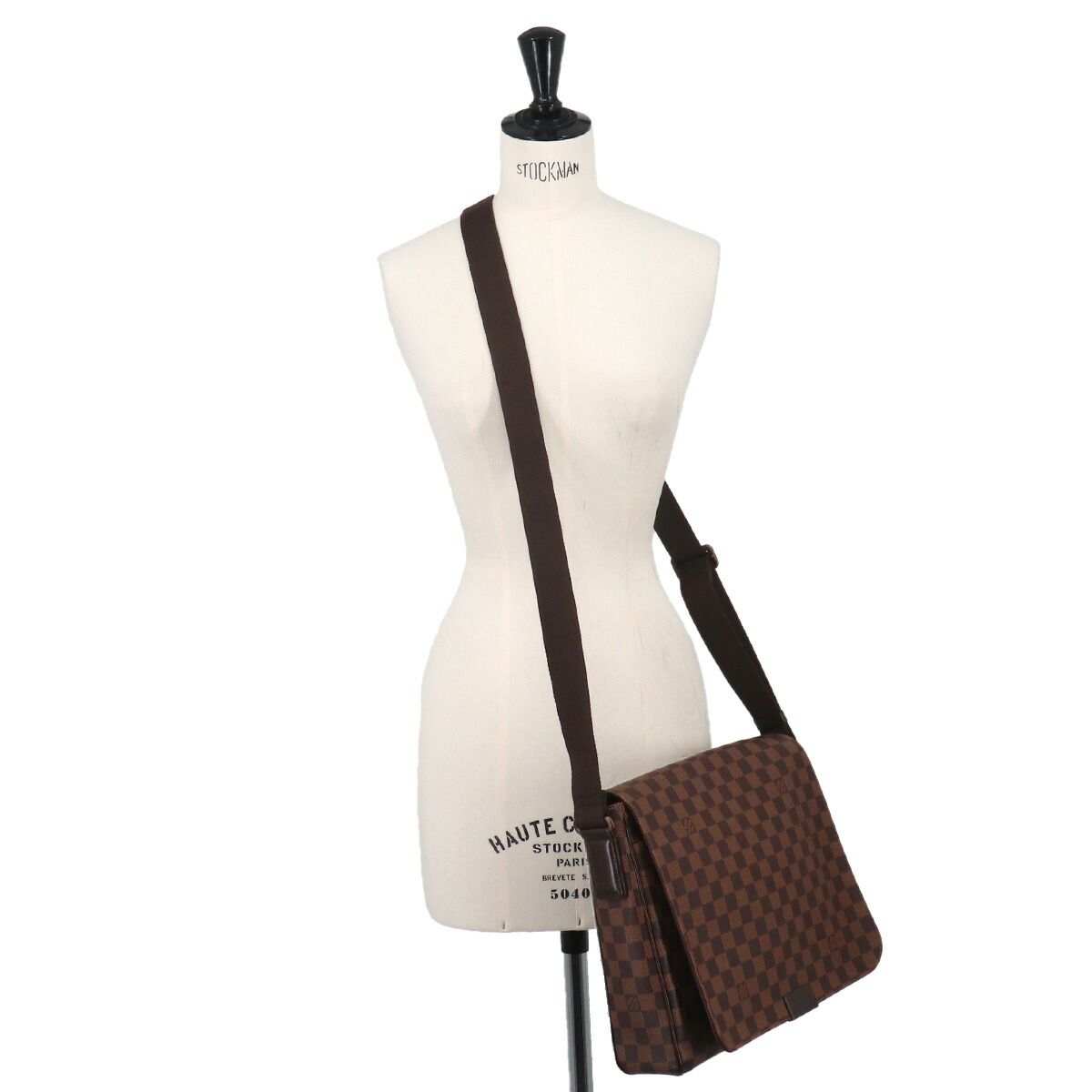 Louis Vuitton Damier District MM Shoulder Bag Ebene — view 9