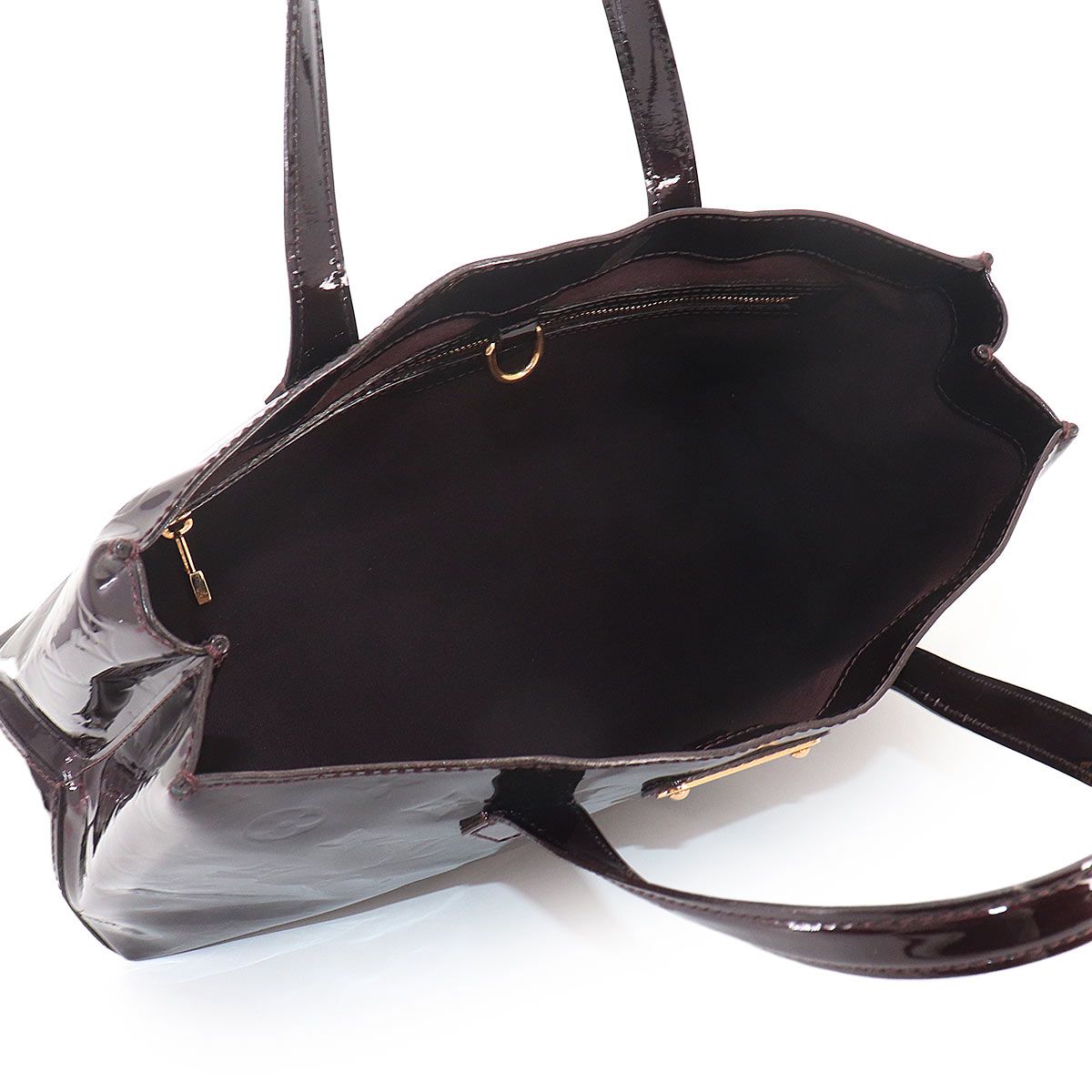 Louis Vuitton Monogram Vernis Wilshire PM Hand Bag Leather Amarante — view 6
